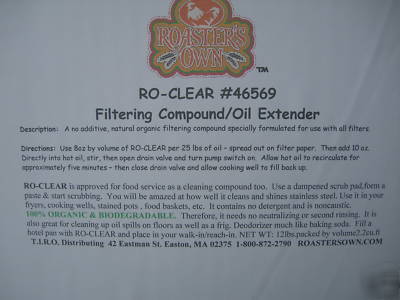  for your broaster* ro-clear organic filter compound 