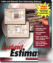 Construction materials,labor,cost estimating software