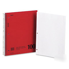Mid tier notebook, perforated pages, 11 x 8-1/2, 100 sh