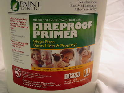 New paint to protect fireproof primer paint DC333 5 gal 