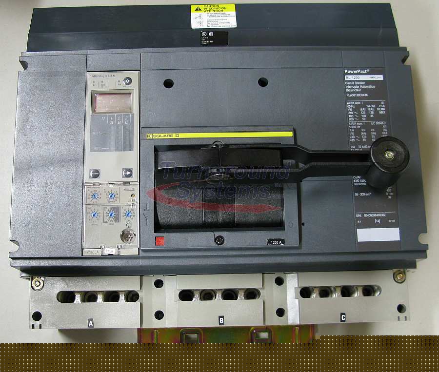 New square d RLA36120CU43A circuit breaker, 1200 amp, 