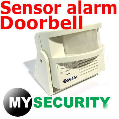 Pir sensor detector alarm doorbell chime, ir door bell