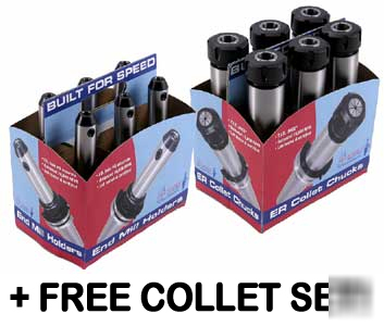 Techniks 12 pk CAT50 toolholders & collet chucks cat-50