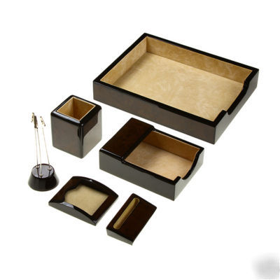 Triberg the adair wooden 6 pc executive desk set