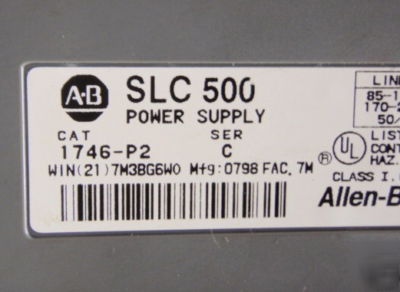 1746-A10 b allen bradley SLC500 rack 1747-L541 IB16