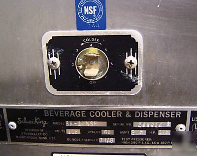 2 silver king triple valve milk dispenser refrigerator 