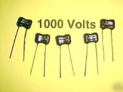 500PF @ 1000 volt dipped silver mica capacitors : qty=5
