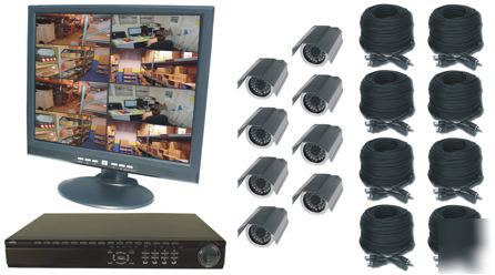 8 camera color embedded complete surveillance system