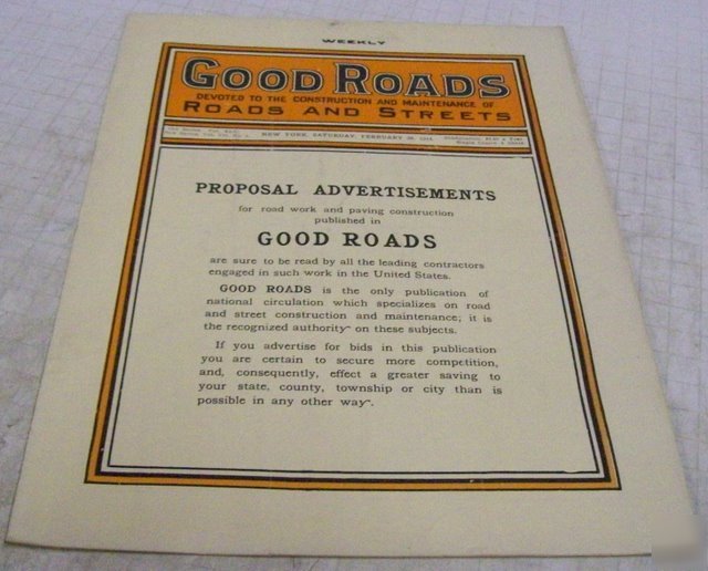 Good roads 1914 construction magazine vol.55, no.9