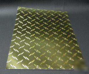 Long-life gold diamond plate metallic vinyl 24