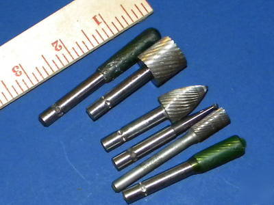 Rotary files jarvis 5 hss and 1 carbide great set 