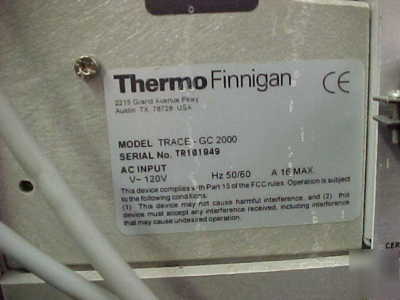 Thermo quest finnigan trace 2000 gc hs 2000 