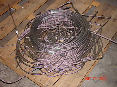 Turnbuckles, clevis and u-bolts, wire rope, used once.