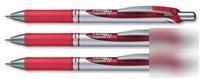 12 pentel energel xm metal tip rball red BL57-b