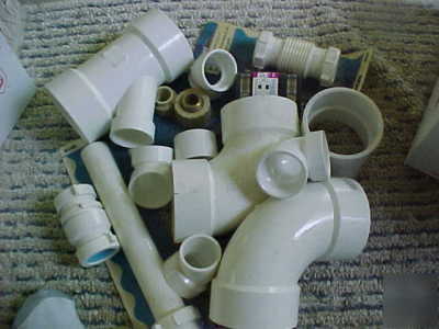 3 inch and 11/2 inch assorted fittings pvc