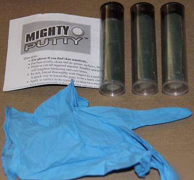 3 tubes mighty putty bonding epoxy fix fill seal repair