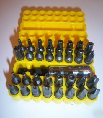 33PC precision security torx hex screwdriver bits set