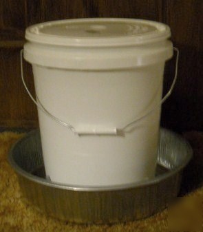 Chicken & poultry feeder 30LB galvanized base no waste 