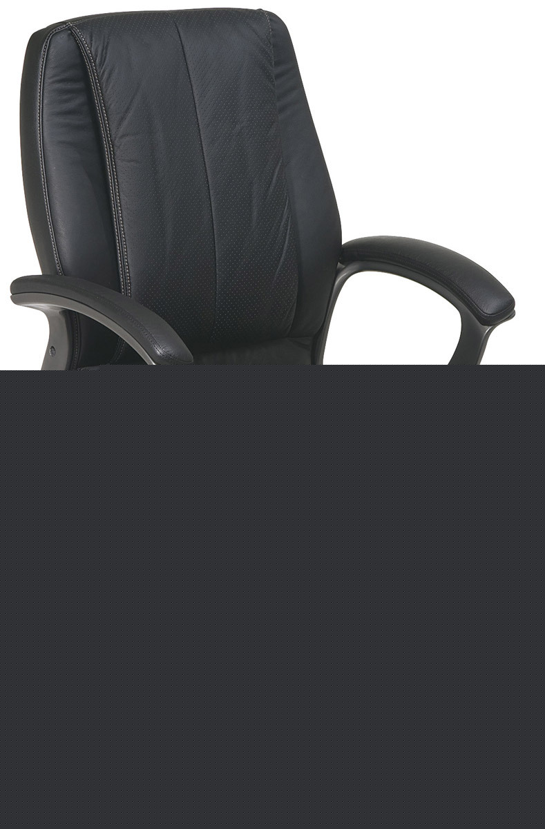 Executive computer desk black leather office chair