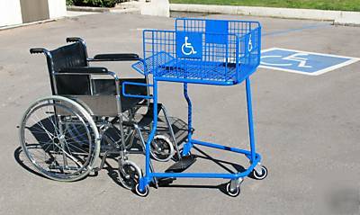 Handicap metal grocery shopping carts, market carriage