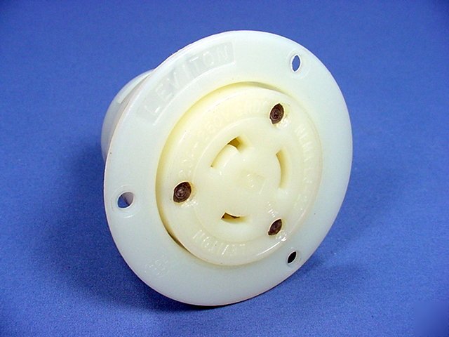 Leviton L6-20 locking flanged outlet turn lock 20A 250V