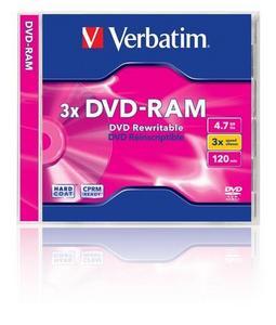 New verbatim dvd-ram 3X 3 pack slim jewel case