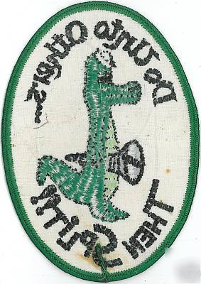 Do unto others then split alligator novelty patch X1