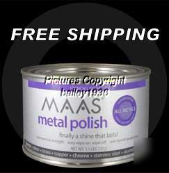 1.1LB can maas metal silver polish brass copper cleaner