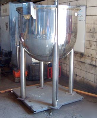 Chemical tank with mixing motor 250 gal stainless steel