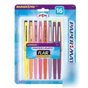 Paper mate flair marker - assorted - 16 per pack