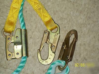 Safety rope for harnasses with shock absorber 50 foot
