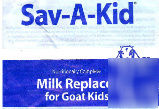 Sav-a-kid nutritionally complete goat kid milk replacer