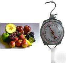 Spring scale hanging 110 lb weight fishing kitchen deli