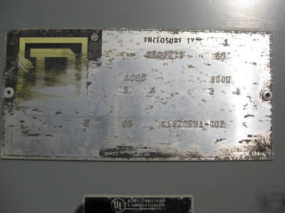Square d qed i-line switchboard 4000 amp 3000A 480Y/277