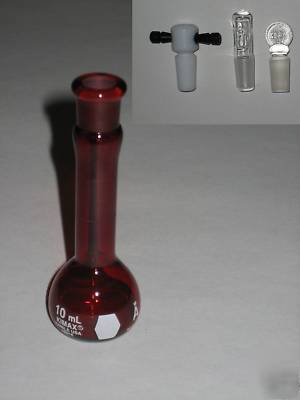 Volumetric flask, low-actinic red, 10 ml class a, kimax