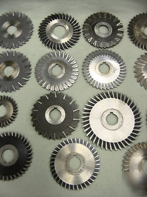 Milling cutters, side cutting saws, hss, 19PC lot