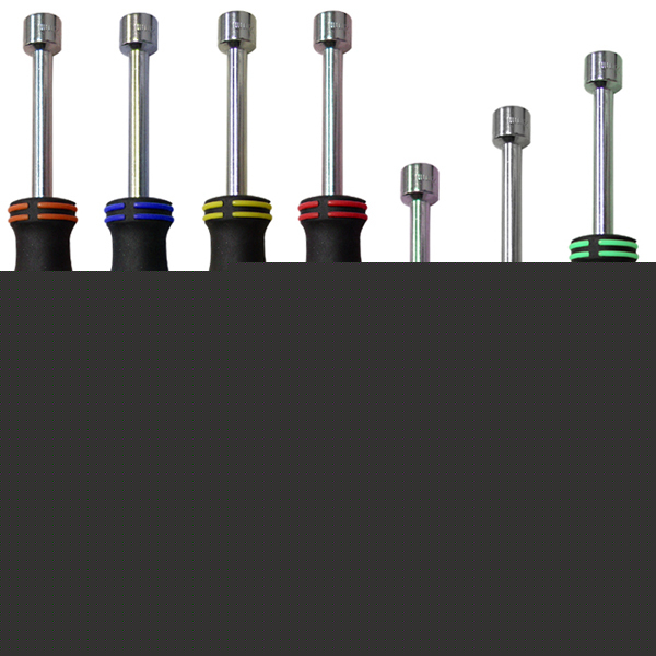 New 7 pc nut driver set hollow shank standard sae