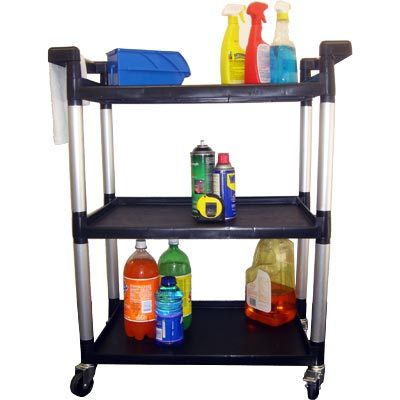 New trinity 3 tier utility service cart swivel casters 
