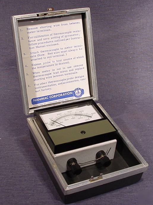 Portable thermocouple pyrometer, lake water soil temp