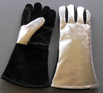 Aluminised hi-temp kevlar stitched gloves b/s (QTY1PR )