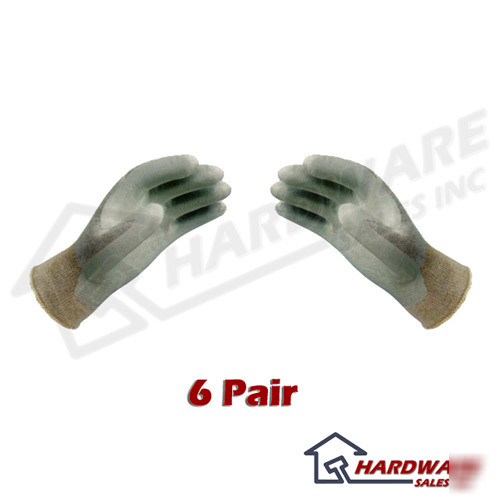 Atlas fit 370 white nitrile gloves x-large xl *6-pack*
