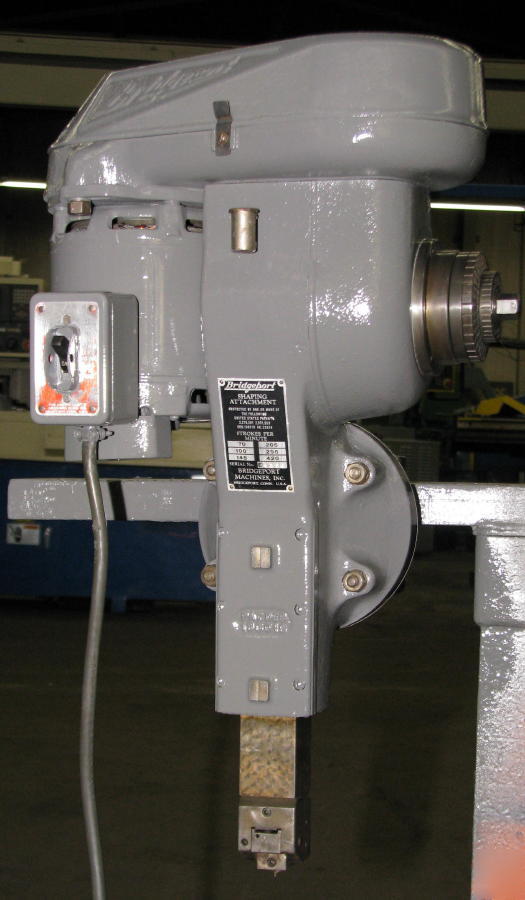 Bridgeport vertical shaping attachment model e standard