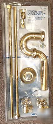 Glacier bay solid brass pedestal sink install kit seald