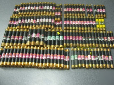 Lot of 177 fusetron bussmann fuses 60 40 45 30 20 a amp