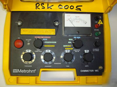 Metrohm ohmmeter 18C fault locator