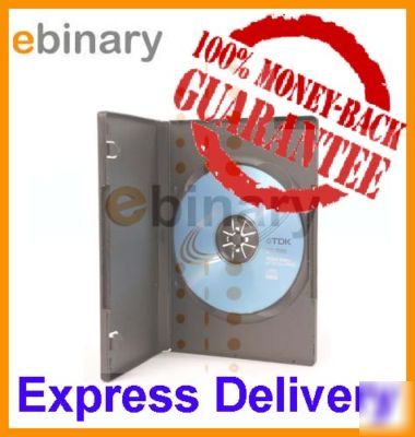New 25 single 14MM dvd cd cases black 120 micron sleeve 