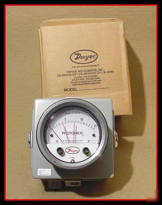 New dwyer photohelic dp pressure switch guage combo 
