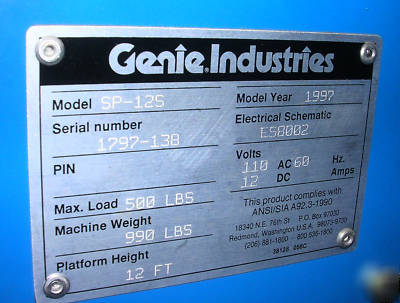 New genie cwp stock picker super series sp-125, battery