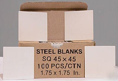 Sublimation blanks - 100 square metal blanks w/ magnets