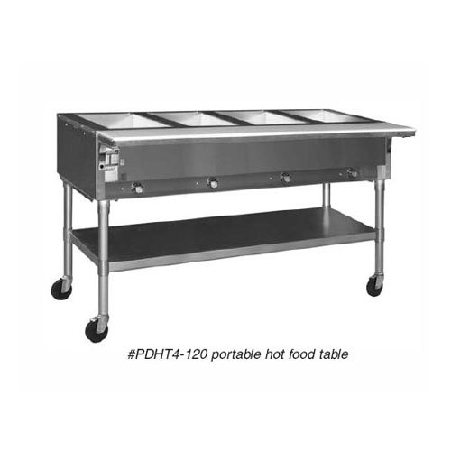 Eagle PDHT4-240 portable hot food table, 4 wells, 66